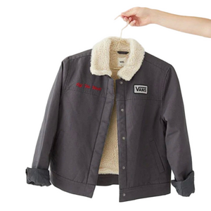 VANS JACKE OIL CHANGE GRAY JACKET SIZE MEDIUM